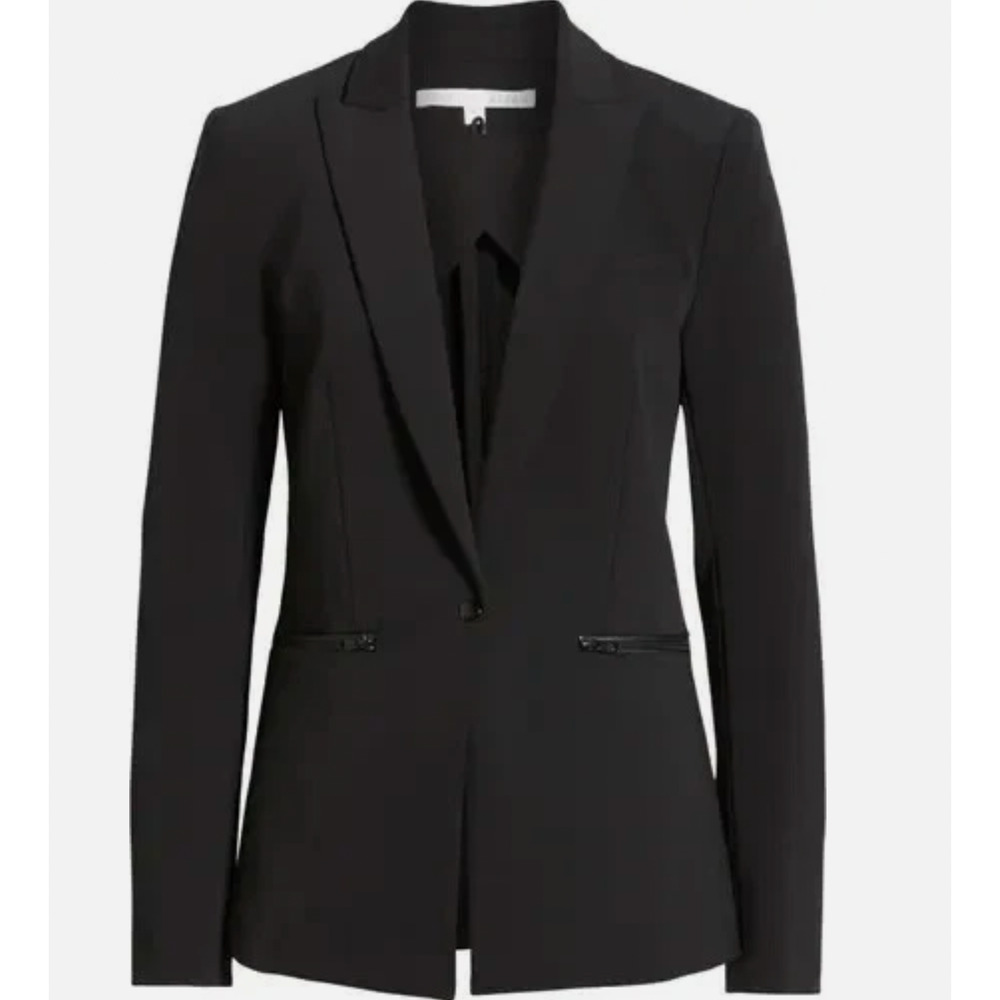 Veronica Beard Iconic Scuba Dickey Jacket Bi Stretch Blazer $645 Black NWT 8 - Picture 10 of 11